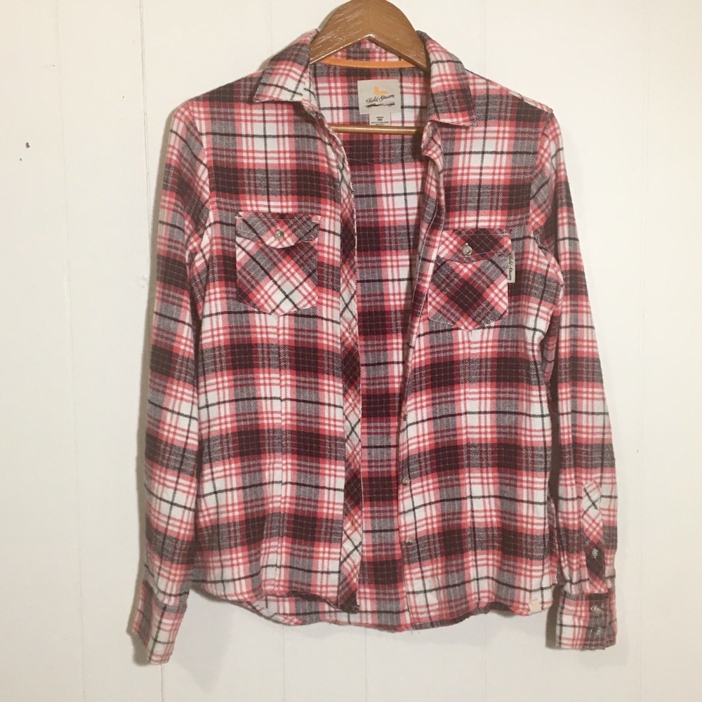Field & Stream Black/Red Plaid Button Down Flannel
